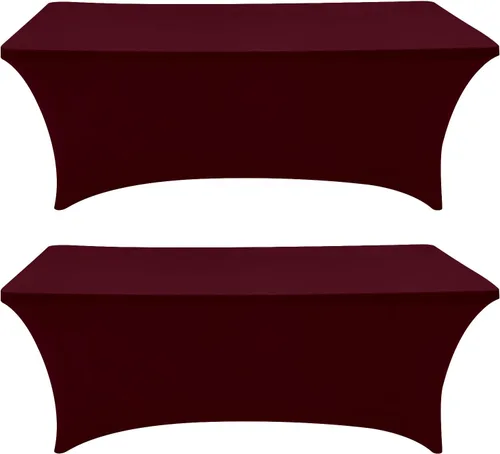 Miniatura 40 de Eurmax USA - Manteles rectangulares ajustables de elastano de 4 pies, mantel elástico para bodas, eventos o para decorar la mesa del patio