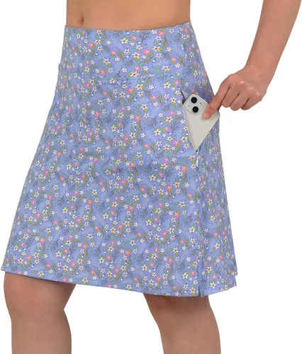 Miniatura 7 de ANIVIVO Faldas pantalón para mujer de 20 pulgadas de longitud a la rodilla, faldas deportivas de pickleball para tenis, golf y pickleball