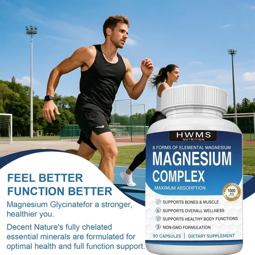 Miniatura 2 de Complejo de magnesio Suplemento 8 Elemental 1000mg - Citrato, malato para una fácil absorción para huesos, músculos, recuperación, energía, vegano