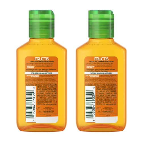 Miniatura 2 de Garnier Fructis Sleek & Shine - Aceite Suavizante Marroquí Sleek para cabello encrespado y seco, aceite de argán, 3.75 Fl Oz, 2