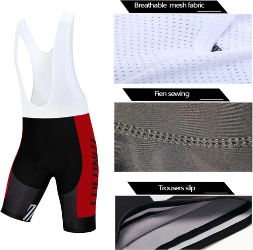 Miniatura 6 de Coconut Ropamo CR Men's Cycling Jersey Set Road Bike Jersey Zipper Pocket Bib Shorts with 4D Padded Cycling Clothing Set