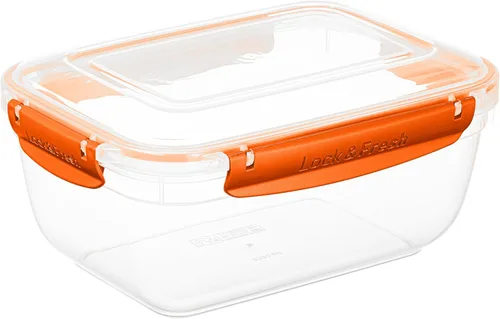 Miniatura 9 de Superio Recipiente de plástico para almacenamiento de alimentos con tapa hermética, 80 onzas, sin BPA, a prueba de fugas, apilable, apto