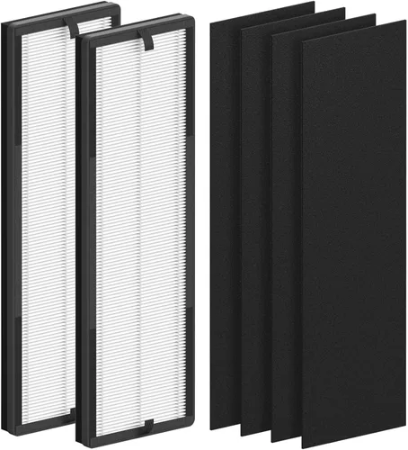 Paquete de 2 filtros de repuesto True HEPA compatibles con Eureka NEA120 y Toshiba CAF-W36USW purificador de filtro de aire, 2 paquetes de filtros