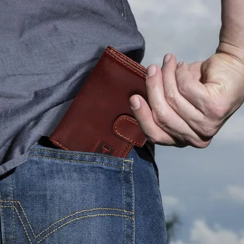 Miniatura 6 de WILD HOOK Cartera con tarjetero para hombre, cartera con tarjetero para hombre, tarjetero RFID, cartera unisex, billetera inteligente, cartera