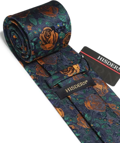 Miniatura 226 de Corbatas florales tejidas clásicas para hombre, corbata cuadrada de bolsillo, corbatas formales para hombres, boda con pañuelo