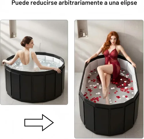 Miniatura 3 de Bañera portátil para adultos, bañera plegable para spa caliente y baño de hielo, bañera plegable pequeña para baño, bañera portátil aislada de 6