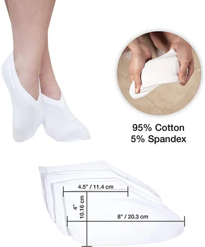 Miniatura 3 de 2 pares de calcetines curativos para pies secos para hombres y mujeres, loción, calcetines hidratantes para spa durante la noche absorbentes
