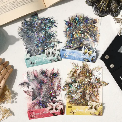 Miniatura 17 de 60 piezas de calcomanías holográficas de abejas de jardín para niñas estéticas – Calcomanías transparentes de abejas, florales, de panal