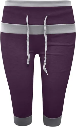 Miniatura 165 de Pantalones capri para mujer, estilo casual, de verano, elásticos, de cintura alta, pantalones de yoga, ajuste atlético, pantalones deportivos
