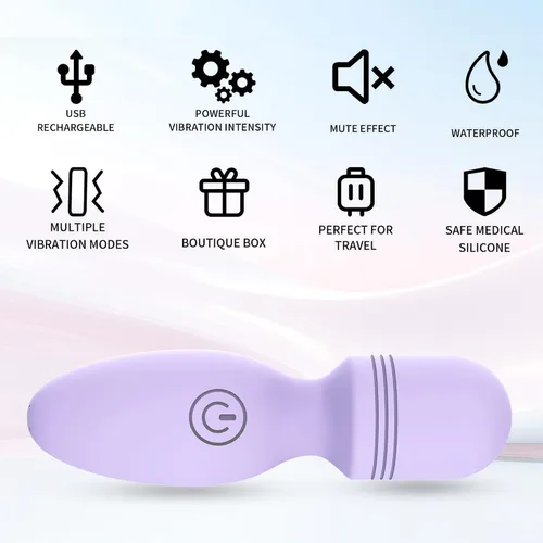 Miniatura 2 de Masajeador personal de espalda, masajeador de mano impermeable y recargable, 10 patrones de masaje por vibración, perfecto para relajación de viaje