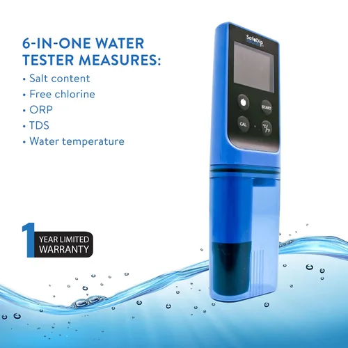 Miniatura 3 de Solaxx MET01A SafeDip. Medidor digital de pH, cloro, sal y temperatura.