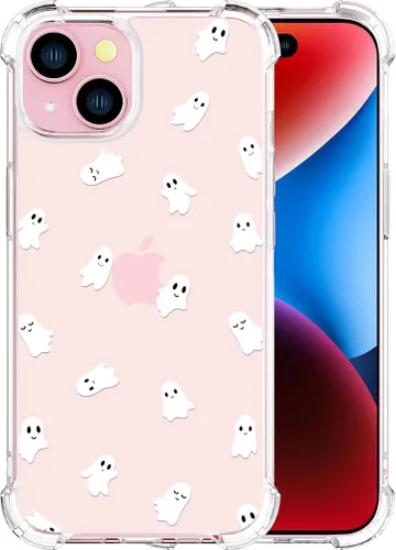 Miniatura 21 de Compatible con iPhone 14, funda transparente y bonita para mujeres y niñas, diseño floral, diseño floral femenino, funda para teléfono 14
