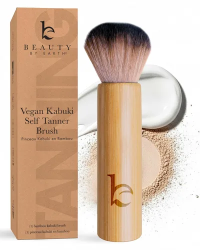 Miniatura 8 de Cepillito autobronceador ultra suave - Cepillo Kabuki para base corporal y maquillaje, aplicador para mezclar autobronceador, manopla