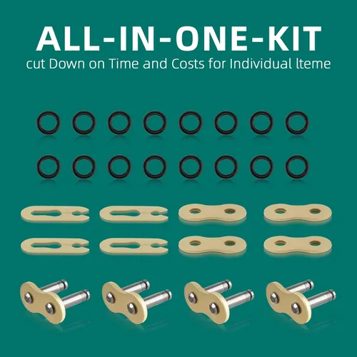 Miniatura 7 de AUTOKAY 4 eslabones de conexión de 520 cadenas Master Link O-Ring para motocicleta Dirt Bike