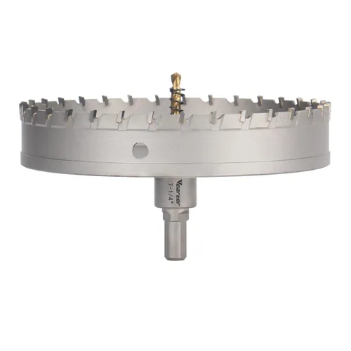 Miniatura 28 de Sierra perforadora de carburo de 1-1/2 pulgadas (1.496 in) para metal duro, cortador de agujeros con punta de carburo de tungsteno con broca piloto