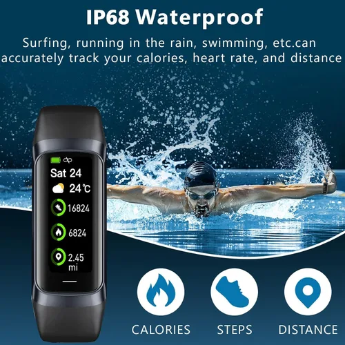 Miniatura 3 de Rastreador de Fitness con Monitor de Frecuencia Cardíaca/Oxígeno en Sangre/Sueño, Más de 20 Modos Deportivos Relojes Inteligentes