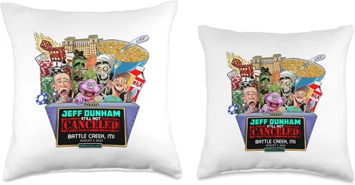 Miniatura 3 de JEFF DUNHAM Battle Creek, MI (2023) - Almohada de 16 x 16 pulgadas, multicolor