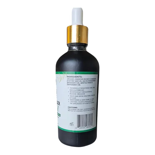 Miniatura 9 de Seddy Aceite de ricino negro jamaicano orgánico con romero y menta – Aceite de tratamiento para el crecimiento del cabello y el cuero cabelludo