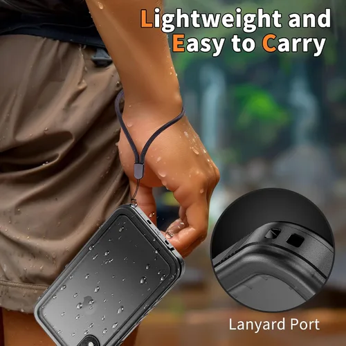 Miniatura 9 de Cozycase TOP - Funda impermeable militar IP68 para iPhone XR, resistente 360 a prueba de golpes, cuerpo completo, con protector de cámara