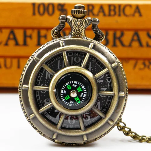 Miniatura 3 de Reloj de bolsillo para hombre, árabe digital reloj de bolsillo con cadena para hombre