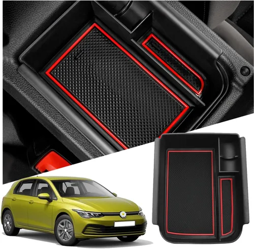 Miniatura 8 de Golf 8 GTI Organizador de consola central, para accesorios Golf GTI/R MK8 2020-2025, estante de consola central compatible con VW Volkswagen Golf