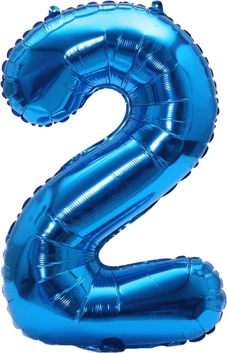Miniatura 46 de YPSelected Globo grande de 32 pulgadas de helio con números 0-9 de papel de aluminio azul para cumpleaños, bodas y fiestas (Azul, 3)
