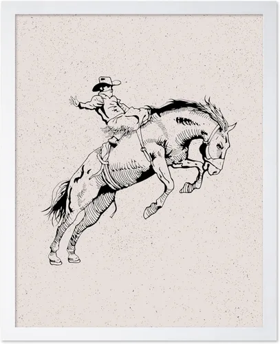 Miniatura 51 de Poster Master Póster de Rodeo marrón – Estampado retro de vaquero sobre caballo – Arte de vaquero – Arte occidental – Arte del salvaje oeste