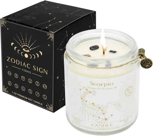 Miniatura 10 de Vela de Tarro del Signo del Zodíaco, Géminis, Aroma a Lavanda