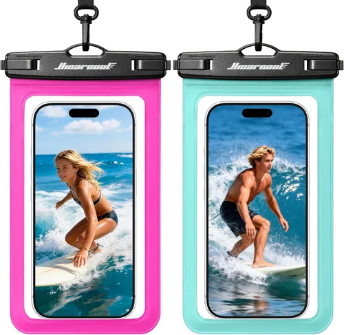 Miniatura 13 de Hiearcool Funda impermeable para iPhone, Bolsa impermeable para teléfono, Artículos esenciales de viaje, Accesorios de crucero, Imperdibles - 4 negro