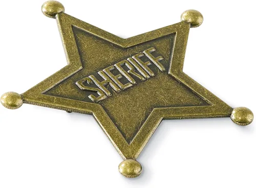 Miniatura 3 de Insignia del sheriff, hecha del metal, pin de la insignia de la policía, insignia de la estrella del policía occidental, accesorio del viejo oeste