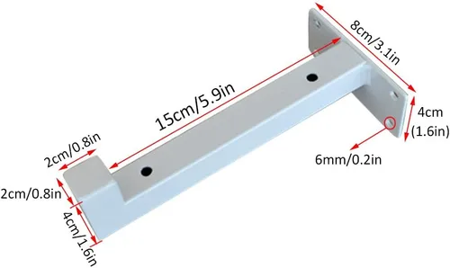 Miniatura 2 de Soporte oculto para estantería, soporte para estante de tuberías, soporte de decoración de pared con labio, soportes de estantería