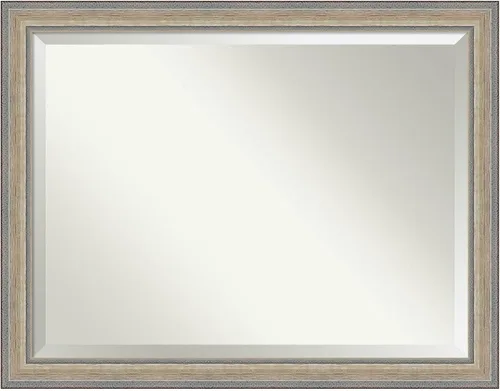 Miniatura 7 de Amanti Art Espejo de baño de madera, espejo de pared plateado champán Fleur para usar como espejo de tocador de baño sobre fregadero