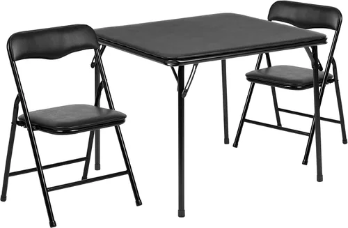 Miniatura 29 de Flash Furniture Mindy Kids - Juego de mesa y sillas cuadradas plegables de 5 piezas para guardería y aulas, juego de mesa de actividades y sillas