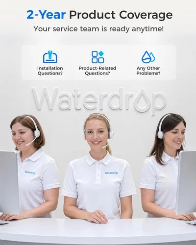 Miniatura 8 de Waterdrop Grifo de agua potable, grifo de ósmosis inversa, grifo de filtro de agua para fregadero de barra de cocina, mango único, fácil de Acero