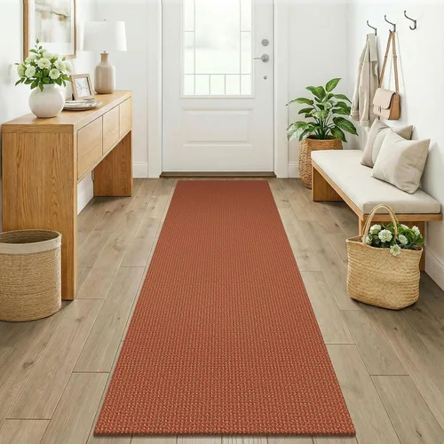 Miniatura 281 de KOZYFLY - Tapetes para entrada, lavable, tejido, con respaldo de goma antideslizante, de algodón, interiores, cocina, entrada, vestíbulo y puerta