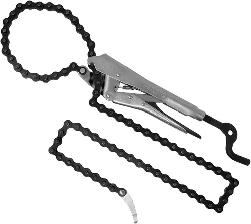 Miniatura 13 de Strong Hand Tools PFC1036 Alicates de cadena de bloqueo, cadena extraíble de 36, soporta tubo de hasta 10.5 pulgadas de diámetro, mango único