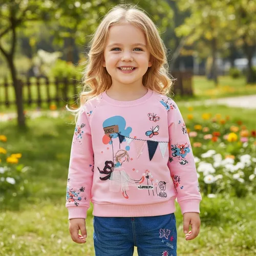 Miniatura 4 de Peacolate 18M-7T - Conjunto de ropa para niñas grandes, 2 piezas, camiseta de algodón y jeans