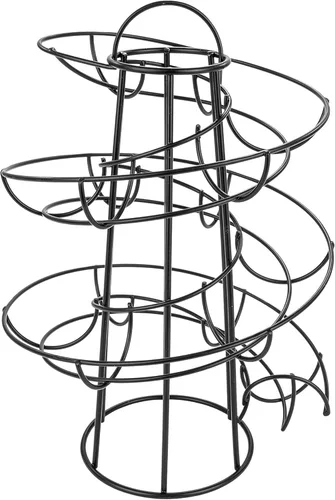 Southern Homewares tobogán para huevos, dispensador en espiral con diseño moderno de primera calidad, se puede colgar, plateado, Negro