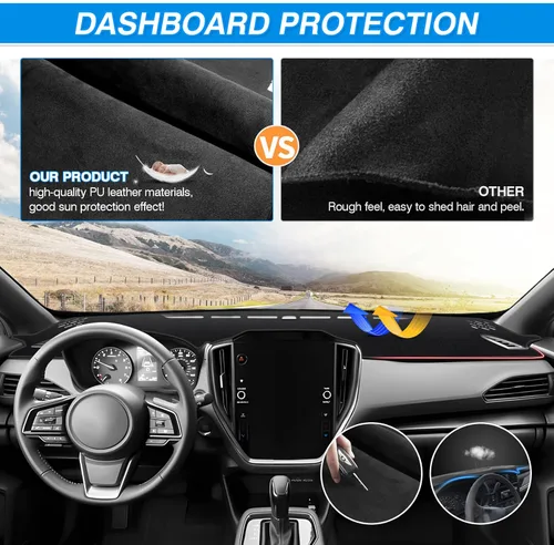 Miniatura 2 de CARTIST Cubierta para salpicadero para CrossTrek 2024 2025 2026 Cubierta de salpicadero para accesorios Crosstrek Alfombra antideslizante Protector