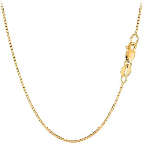 Jewelry Affairs Collar de cadena de oro macizo amarillo de 10 quilates, 0.039 in