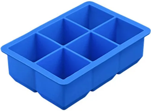 Miniatura 6 de Bandeja de cubitos de hielo de silicona con forma cuadrada, molde para cubitos de hielo de 6.5 x 4.5 x 2.0 in, grado alimenticio, 6 barras de 02