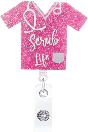 Miniatura 13 de Carrete de insignia de enfermera Back & Body Hurts, lindo y divertido carretes retráctiles para enfermeras, clip de insignia CNA LPN LVN con clip