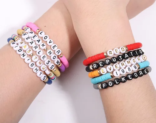 Miniatura 2 de Korotho Taylor Lover Fearless Reputation Red 1989 Speak Now Midnights Pulsera para Eras Music, Taylor Album Inspirado Pulseras Set Swiftie Outfit