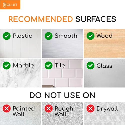 Miniatura 3 de GLUIT Ganchos adhesivos grandes de pared para colgar ganchos resistentes de 22 libras para paredes sin daños, ganchos adhesivos transparentes