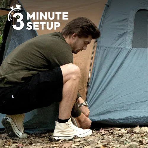 Miniatura 6 de ICECO Tiendas de campaña para habitación oscura para 4 personas, tiendas de campaña para acampar 3/4 personas, impermeable, resistente al viento