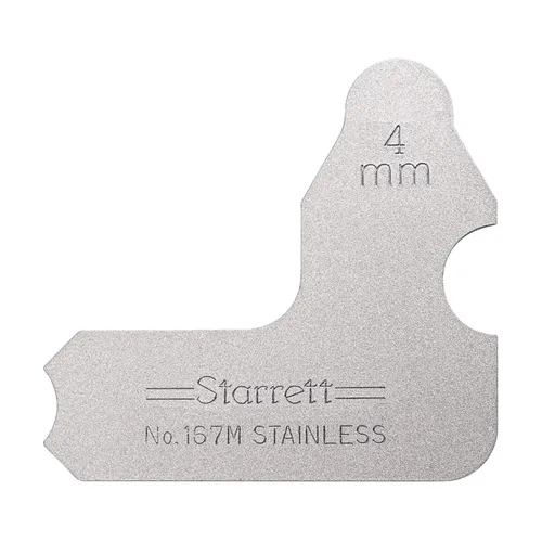 Miniatura 11 de Starrett Medidor de radio individual para radios convexos y cóncavos, ideal para carpinteros y construcciones, acero inoxidable, calibre de radio