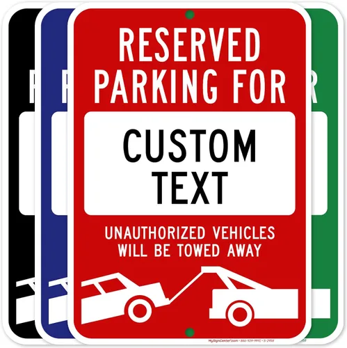 Miniatura 10 de Señal personalizada de "No Parking", señales personalizadas de estacionamiento reservado para negocios, 10x14 pulgadas, metal de aluminio