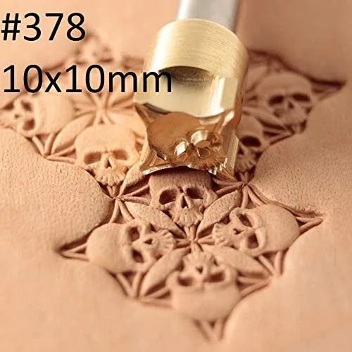 Miniatura 4 de DandS ltd Herramienta de sello de cuero de calavera, herramienta profesional de artesanía de acero para carpintería, relieve, tallado y estampado