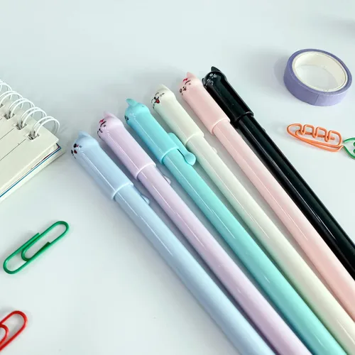Miniatura 9 de Bolígrafos lindos de dibujos animados de animales Kawaii Pen lindo bolígrafo de gato de 0.020 in bolígrafos de tinta negra bolígrafos para la 10