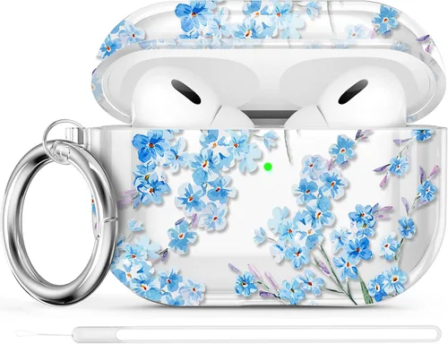 Miniatura 57 de Maxjoy Funda compatible con AirPods Pro, funda con diseño de vaca clara para mujeres y niñas, bonita funda protectora suave con llavero compatible